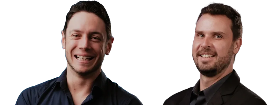 Renan Kaminski e Aleksander Avalca, fundadores da 4blue